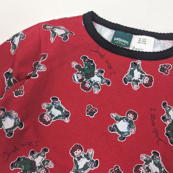 Vintage Snowden Sweatshirt Girls Size 3T Red Raggedy Andy - Picture 2 of 4